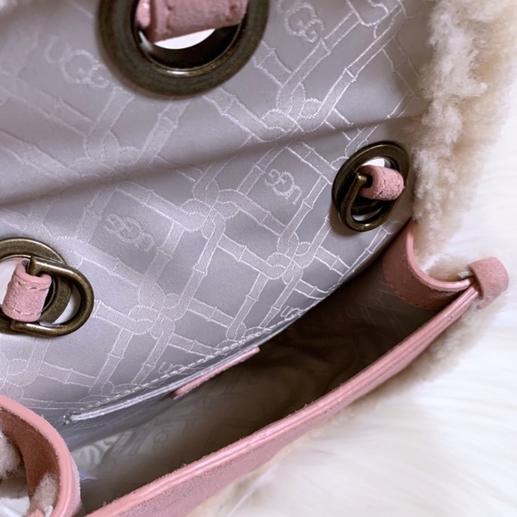 UGG Heritage Crossbody Suede Bag In LA Sunset - Picture 7 of 10